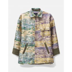 Unisex Contrasting Vintage Tropical Overshirt