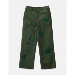 CHENILLE SYMBOLS FOUR POCKET PANT