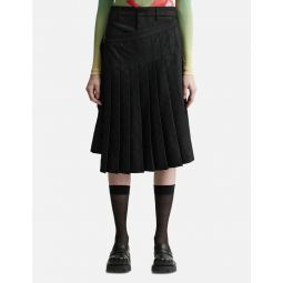 Graphic-Print Pleated Skort