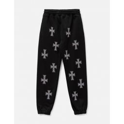 Black / White Cross Rhinestone Jogger