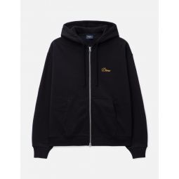 Cursive Small Logo Zip-Hoodie