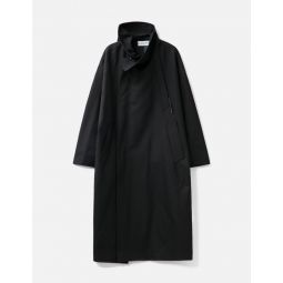 Folding Collar Long Coat