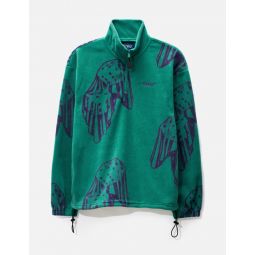 Dice Print Fleece Quarter Zip Pullover