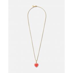 Jelly Heart Pendant Chain Necklace