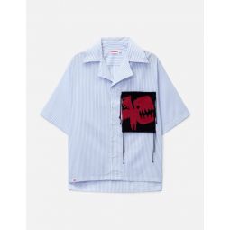 Hawaiian Shirt With Knit Patch