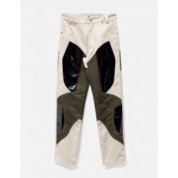 PATCHWORK VINYL TROUSERS