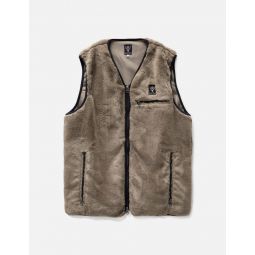 Micro Fur Piping Vest