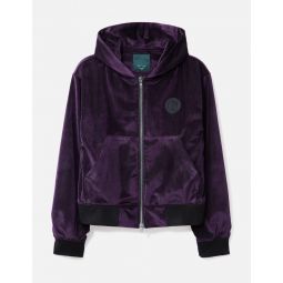 Austrian Church Patch-Up Purple Velvet Zipped Hoodie