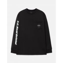 Blurred Logo Long Sleeve Team Pocket T-shirt
