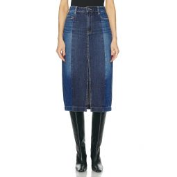 Robin Seamed Tonal Midi Skirt