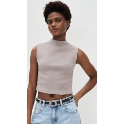Heather Icon Mock Neck Tee