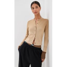 Silky Wool Cardigan Sweater