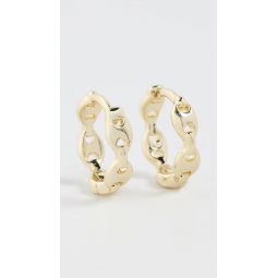 Solid Mariner Link Hoop Earrings