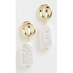 Baroque Pearl Drop Fancy Stud Earrings