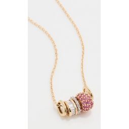 14k Bead Party New Pink Sapphire Rager Necklace