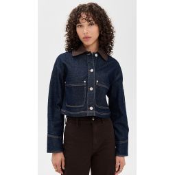 Combo Collar Crop Trucker Jacket