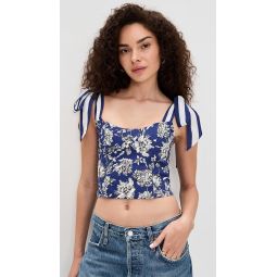 Blanca Scoop Neck Tie Shoulder Top