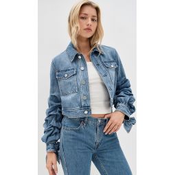 Tiff Denim Jacket with Bow Sleeve