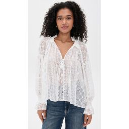 Norah Eyelet Peasant Blouse