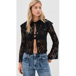 Tolpa Velvet Lace Wine Blouse