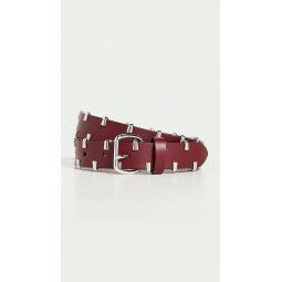 Slim Nappa Calf All Around Studded Belt