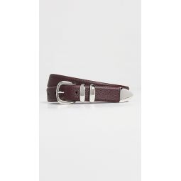 Narrow Soft Grained Calf Leather Belt