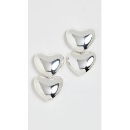 Dual Voluptuous Heart Earrings