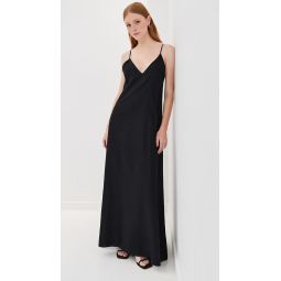 Linen Seamed Slip Dress