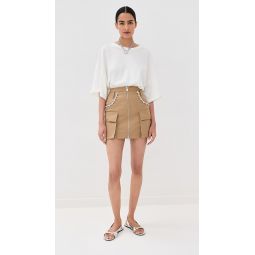 Crystal Pocket Cargo Miniskirt