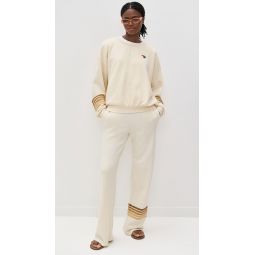 Rugby Stitch Wide Leg Pocket Sweatpants