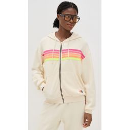 5 Stripe Relaxed Zip Hoodie