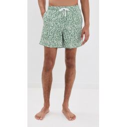 Thyme Tropic Camo Swim Trunks 5.5