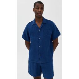 Navy Linen Shirt