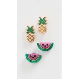 Pineapple and Watermelon Earrings Set