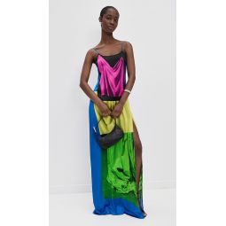 Drape Maxi Slip Dress
