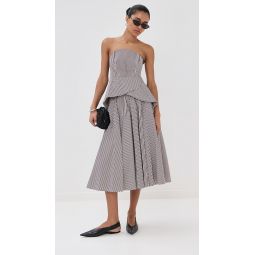Maxime Striped Organic Cotton Skirt