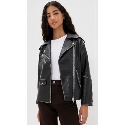 In Between Faux Leather Jacket