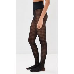Houndstooth Sheer Tights