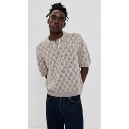 Cable Lace Sweater Polo