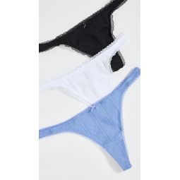 Pointelle Thong 3 Pack