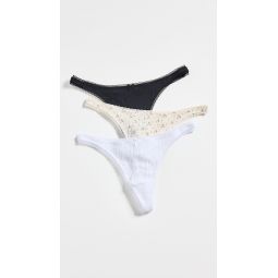 Pointelle Thong 3 Pack