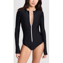 Cover Front Zip Swimsuit