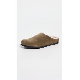 Clogs In Suede with Shearling