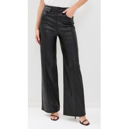 Far Out Faux Leather Pants With Seaming