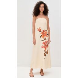 Pollen Linen Maxi Dress