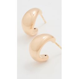 14k Gold Jumbo Dome Hoop Earrings