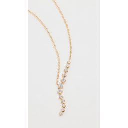 14k Prong Set Diamond Waterfall Necklace