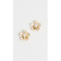 14k Mini Cherry Blossom Stud Earrings