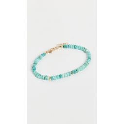 14k Turquoise Birthstone Bead Bracelet