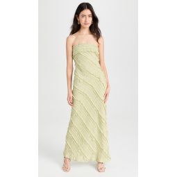 Strapless Ruffled Maxi Dress